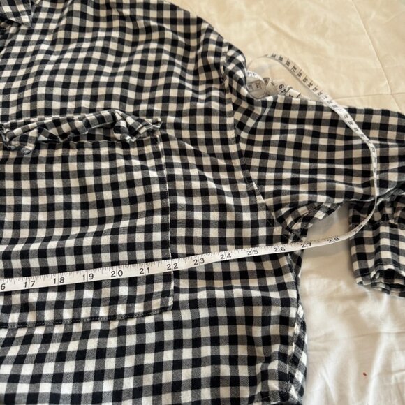 Abercrombie & Fitch Soft A&F Collection Gingham Button Down Cropped - Picture 8 of 9